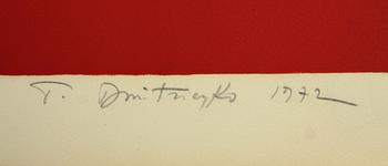 PIERRE DMITRIENKO, färglitografi, sign o dat 1972, numr 13/40.
