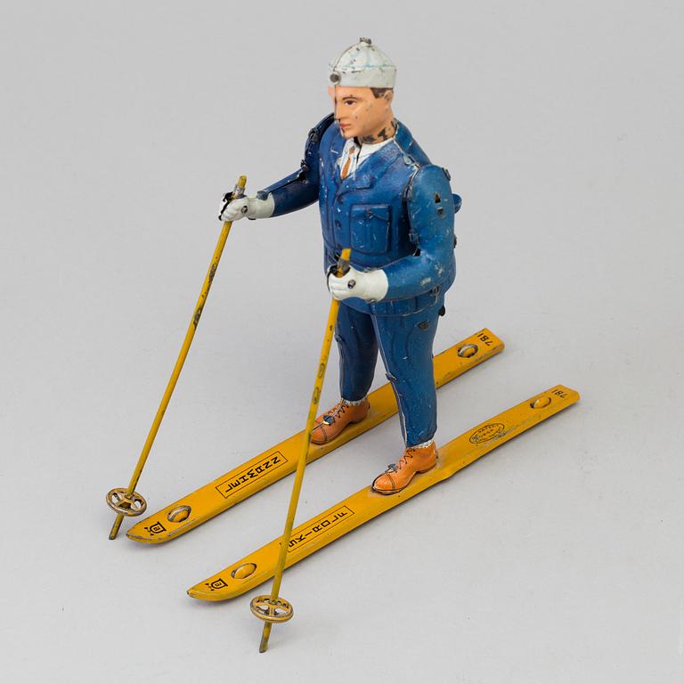 a Lehmann "Ski Rolf" tin toy, Germany 1930-1941.