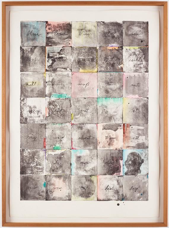 Jim Dine, "Wall chart II".