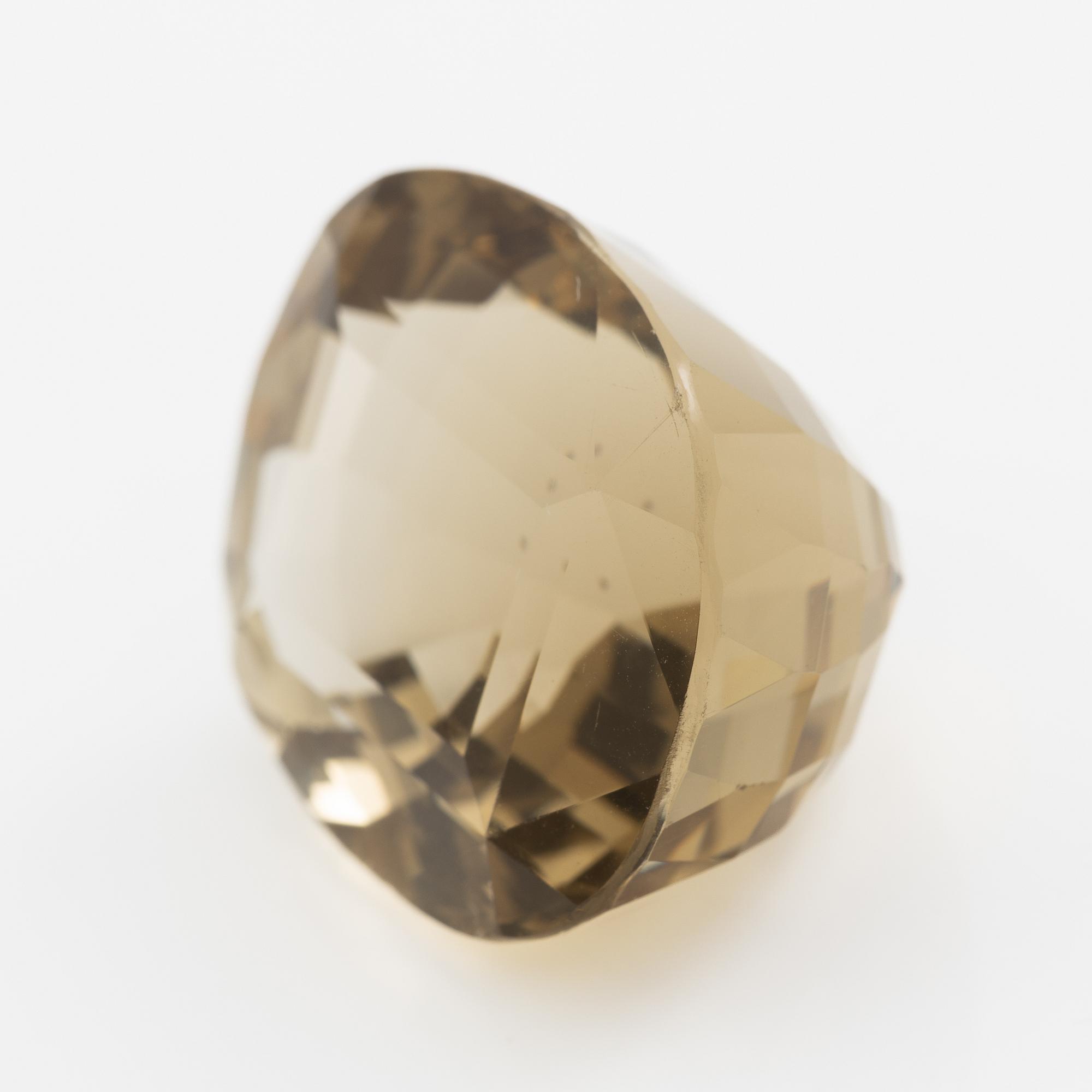 Loose, step-cut citrine, likely from Wiwen Nilsson's workshop.