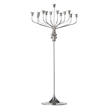 134. Tapio Wirkkala, a "TW412" sterling candelabrum for thirteen lights, executed by Hopeakeskus OY, Finland post 1968.