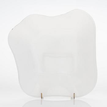 Alvar Aalto, Two parts of 1950's Aalto flower' glass sculpture signed Alvar Aalto Iittala.