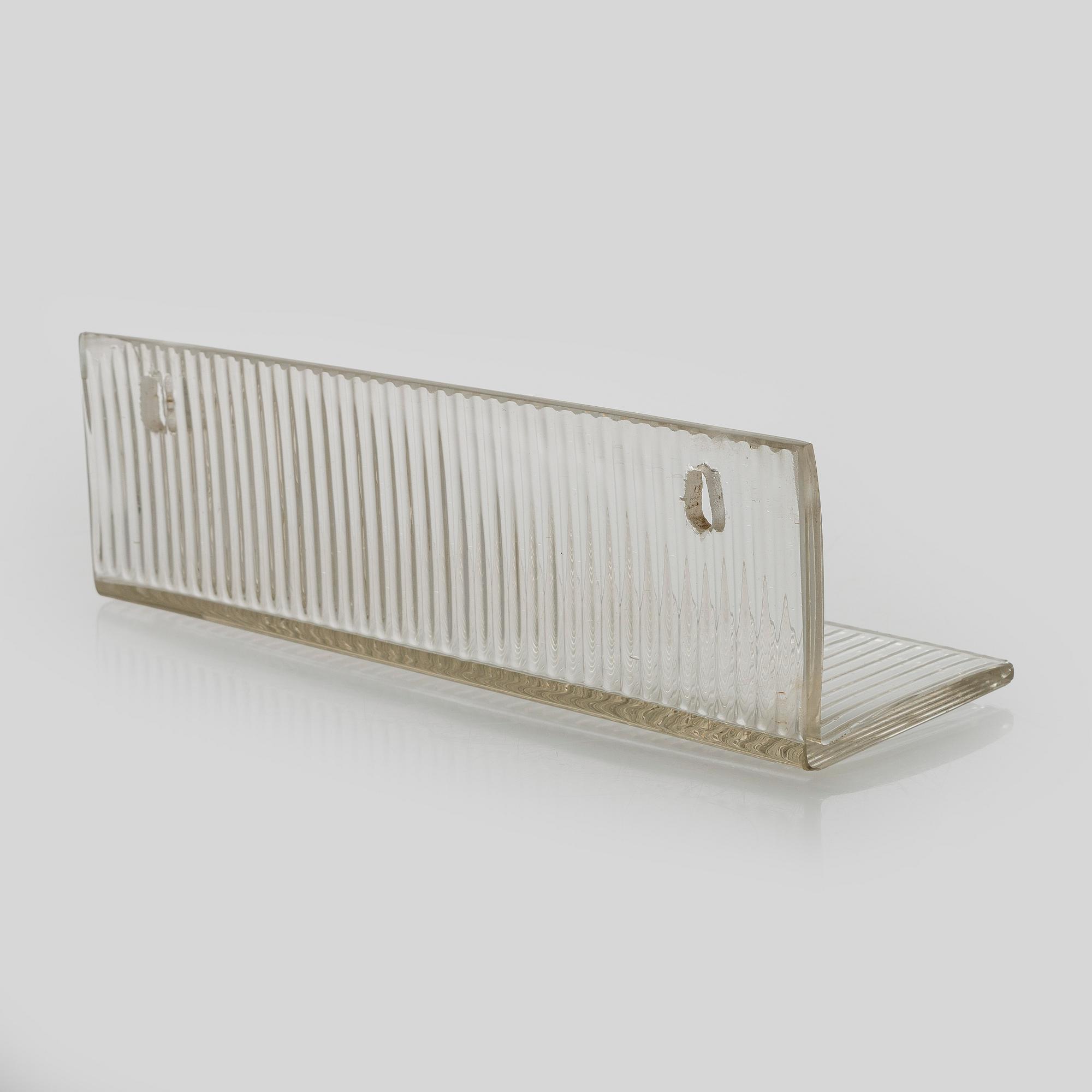 Alvar Aalto, hylla, tillverkare Riihimäen Lasi O.Y, För Pemars sanatorium, 1929 - 1932.