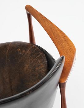 Ib Kofod-Larsen, a rosewood "Elizabeth" easy chair, cabinetmakers Christensen & Larsen, Denmark, 1950s-60s.