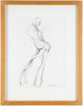 Peter Mandl, pencil drawing, signed.