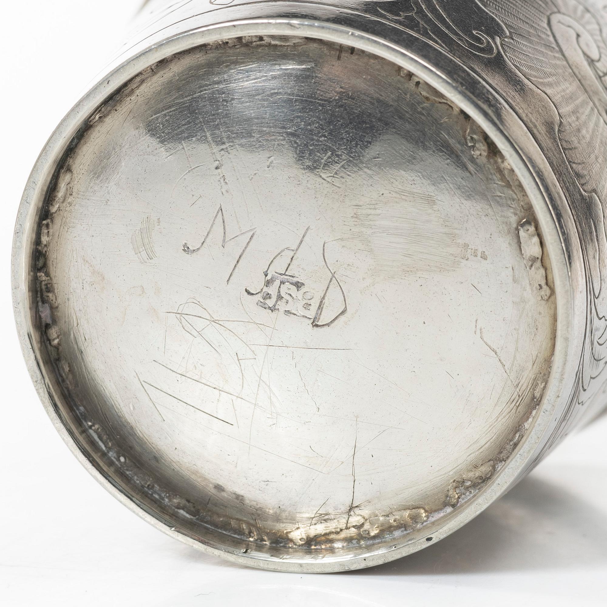 A silver beaker, Northern Europe, 18th century.