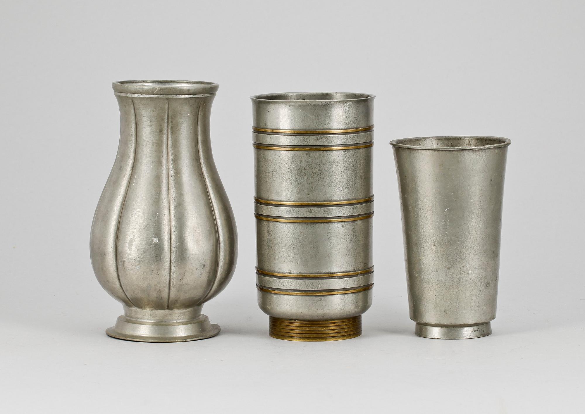 VASER, 3 st, tenn, Edvin Ollers, 1930/40-tal.
