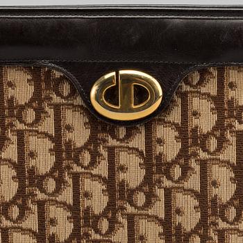 DIOR, clutch, brown monogram canvas.