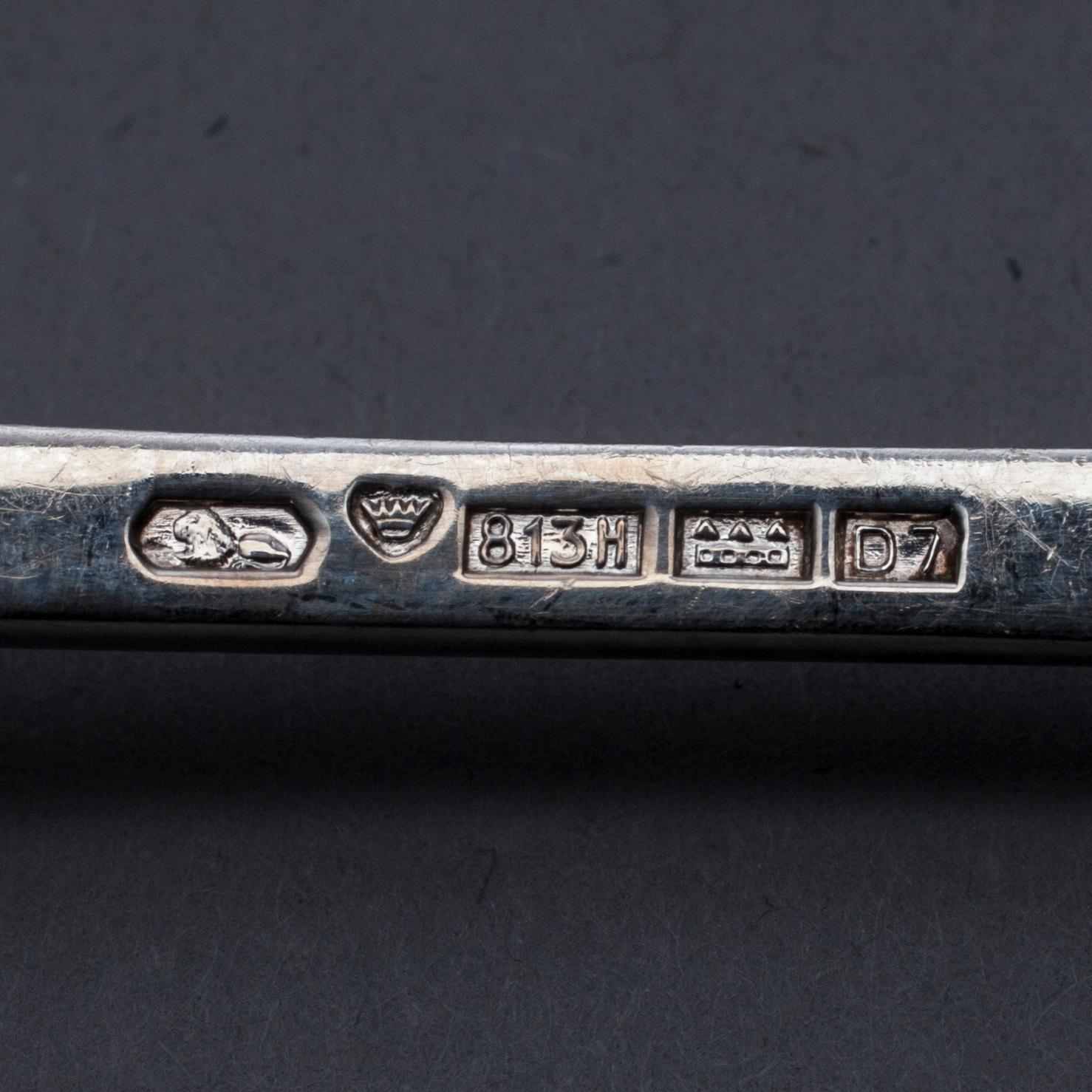 BESTICK, 6+6 st, silver, "Helsingfors" Kultakeskus, Tavastehus 1957-1960. Tot. vikt ca 580 g.