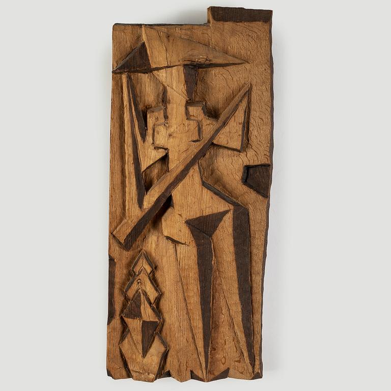 CARL-EINAR BORGSTRÖM, wall relief, carved wood, signed and dated -42.