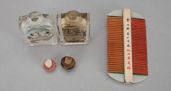 SNUSFLASKOR, 2 st, Kina samt KAM, Japan, 1900-tal.