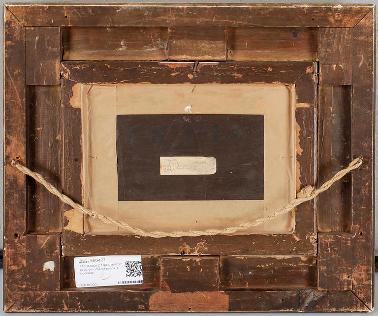 FREDERICK DANIEL HARDY, tillskriven, olja på pannå, ej signerad.