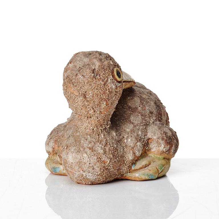 Tyra Lundgren, Tyra Lundgren, a stoneware sculpture of a bird, probably 1960-70s.