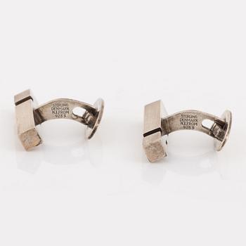 Niels Erik From, sterling silver cufflinks, Denmark.