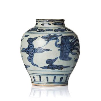 1078. Kruka, porslin. Mingdynastin, Jiajing, 1500-tal.