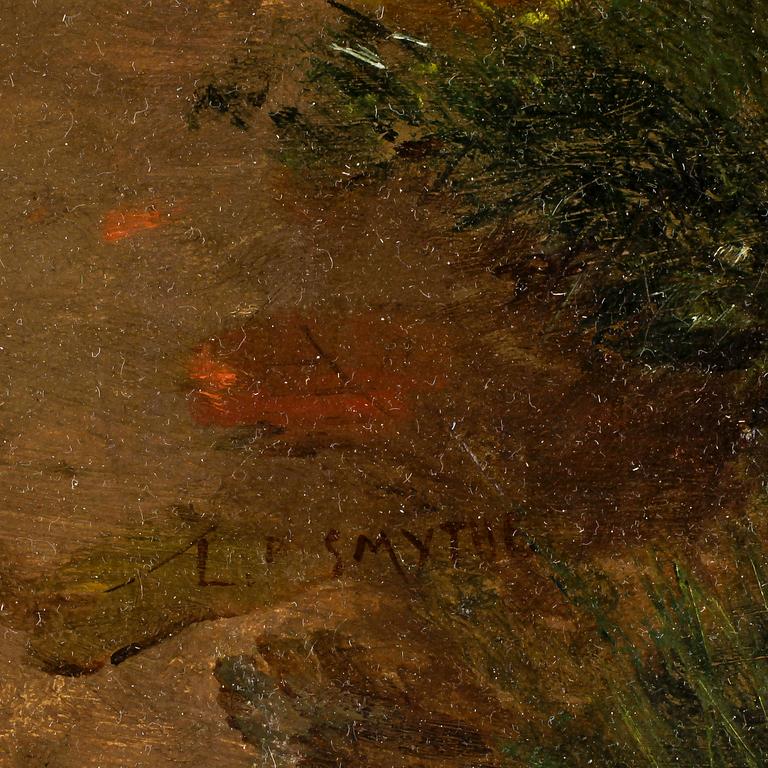 LIONEL PERCY SMYTHE. Duk, signerad L.P Smythe.