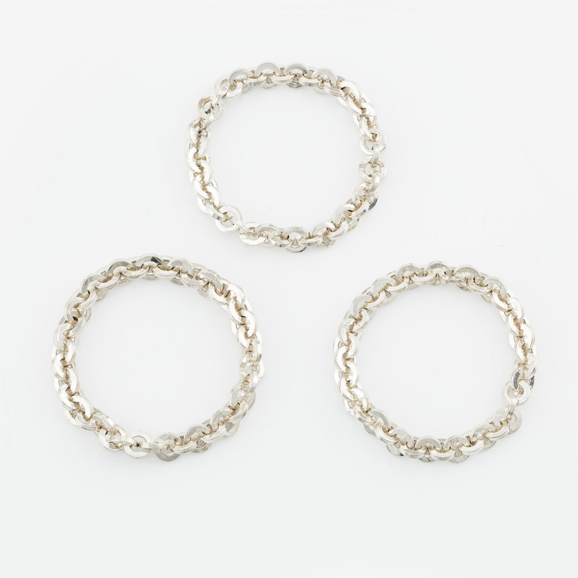 Rey Urban, a necklace/bracelet, sterling silver, Stockholm 1977.