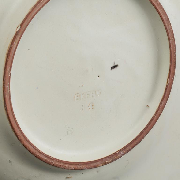 FRUKTFAT samt ASSIETTER 5 st, Uppsala Ekeby, 1940-50-tal.