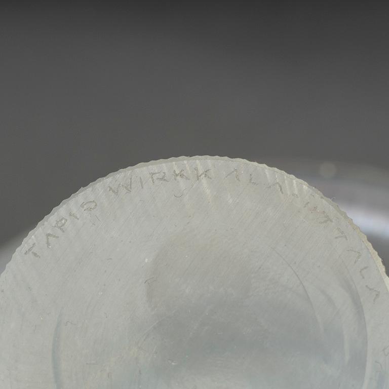 TAPIO WIRKKALA, vas, glas. Iittala, signerad.