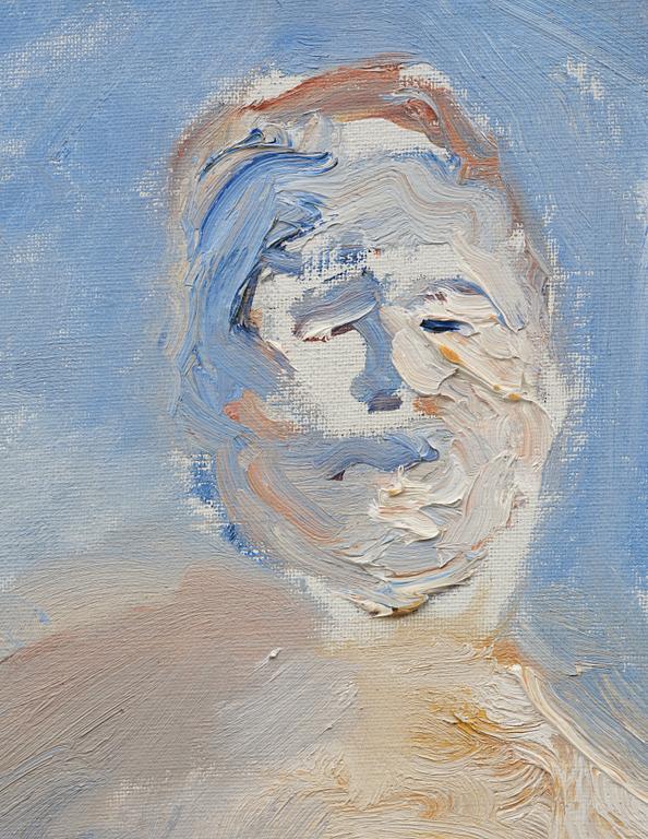 Evert Lundquist, Portrait in blue.