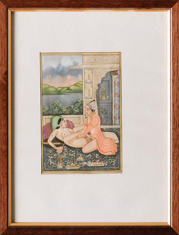 OKÄND KONSTNÄR, 4 st, gouacher, orientaliska, 1800-/1900-tal.