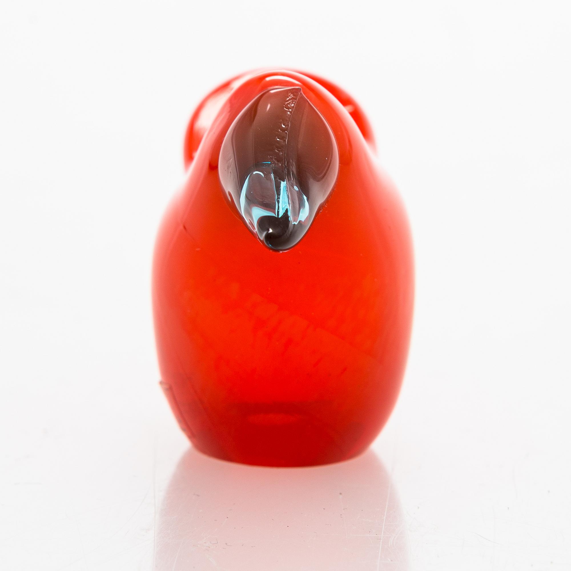 Oiva Toikka, glass bird signed Oiva Toikka Nuutajärvi Notsjö. 1972-78.