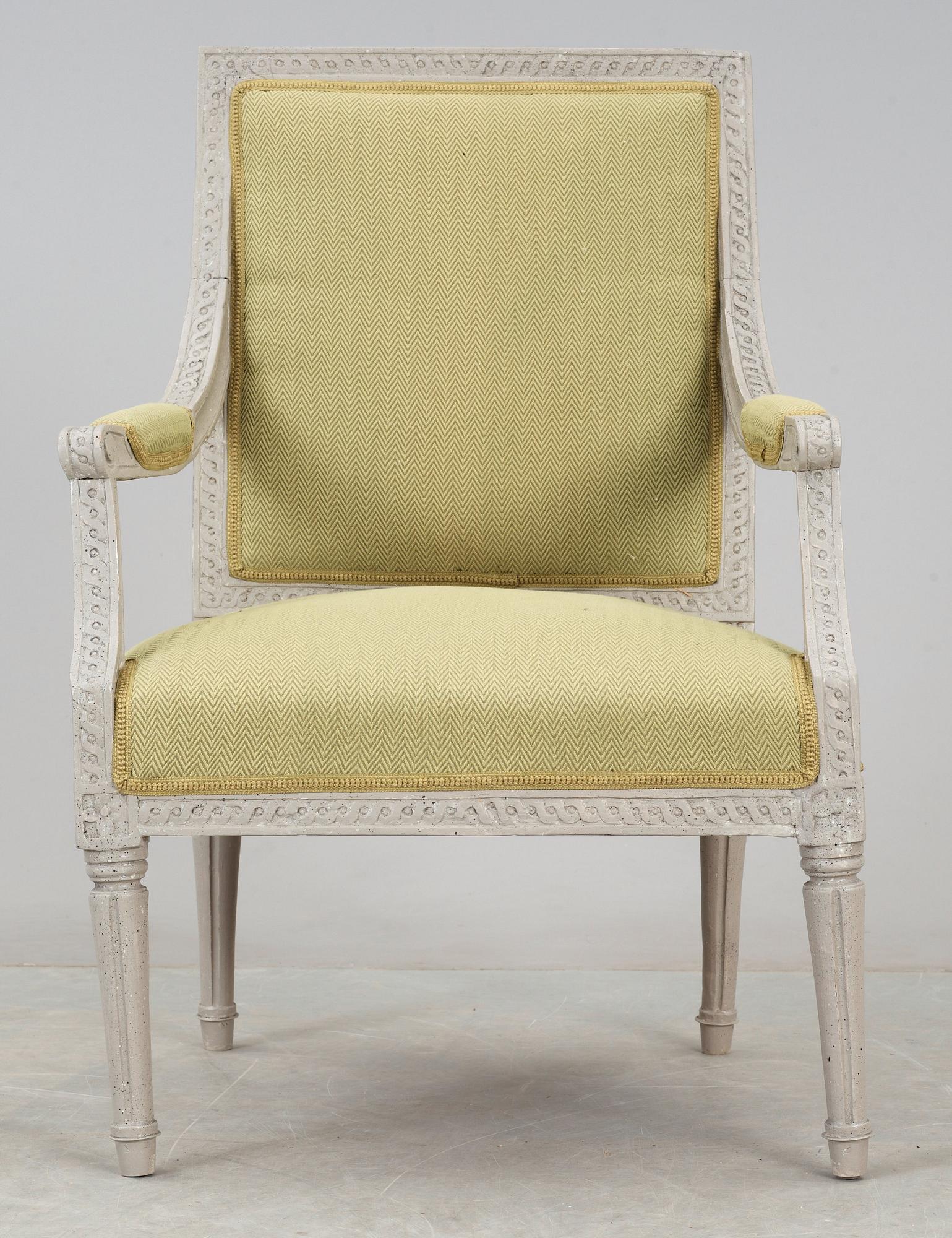 KARMSTOL. Gustavianskt stockholmsarbete, 1700-talets slut.