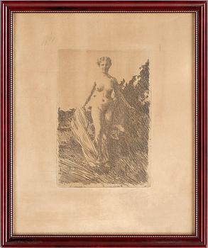 ANDERS ZORN, etsning, monogramsignerad och daterad 1907 i plåten, samt blyertssignerad.