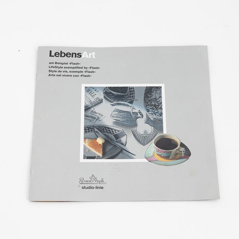Dorothy Hafner, kaffeservis, keramik, 28 delar, 'Flash', Rosenthal Studio-line, 1980-tal.