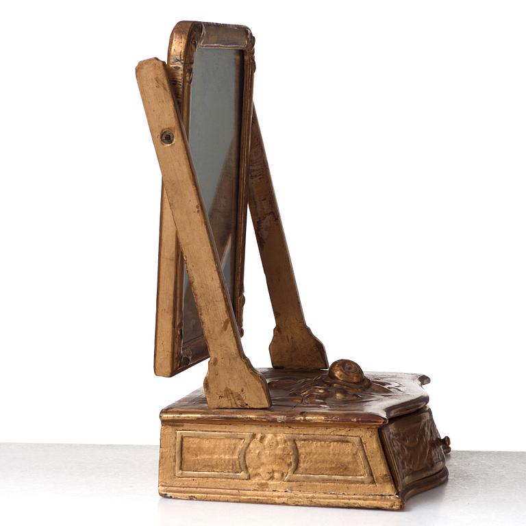 TOILETTESPEGEL, av Carl Corssar (verksam i Stockholm 1791 1816), sengustaviansk.