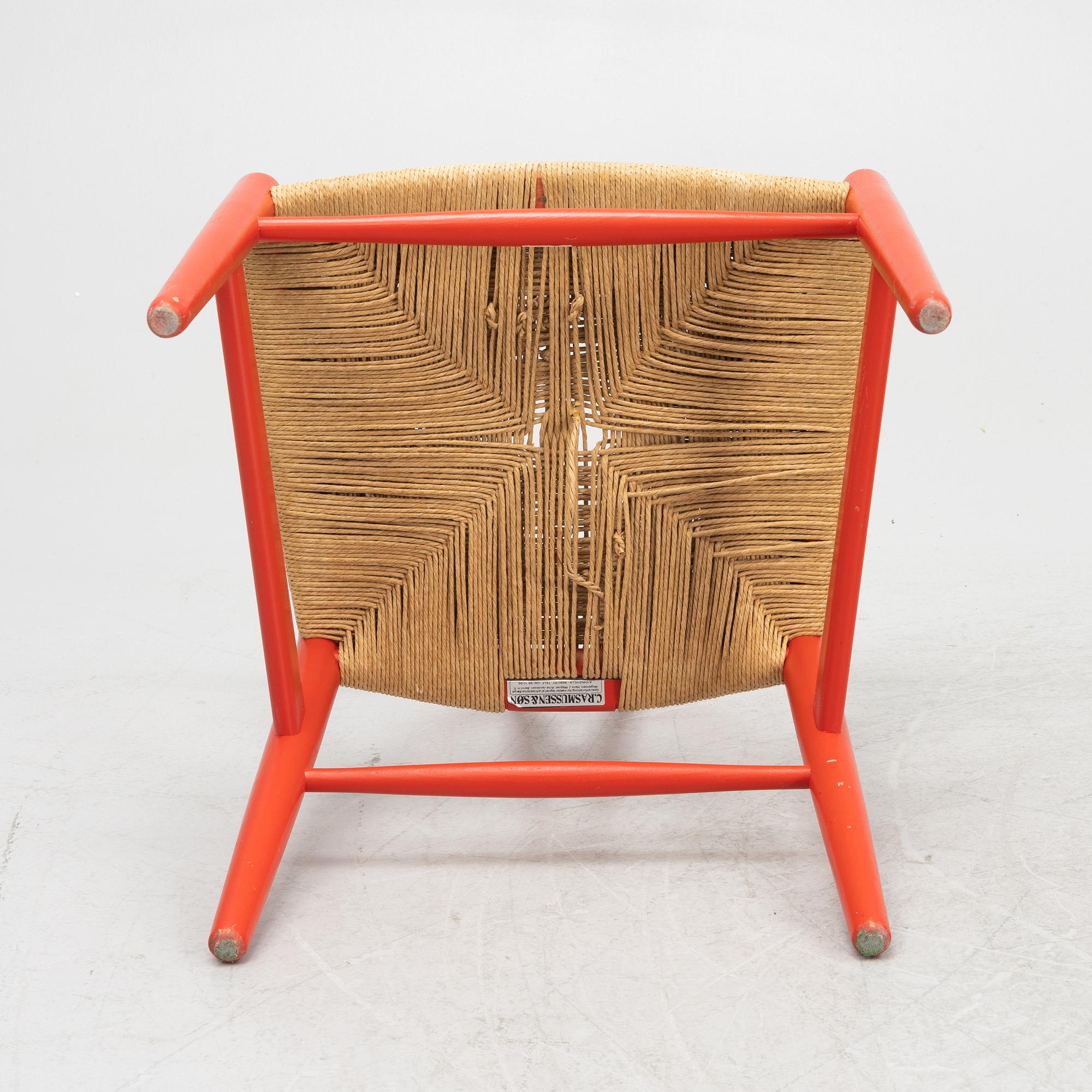 Hans J. Wegner, six model CH-24 chairs, Carl Hansen & Son, Denmark, end of the 20th century.