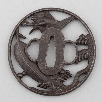 Tsuba, mumei, Edo.