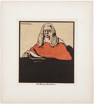 William Nicholson, portfolio with 12 woodcuts. Dated 1899.