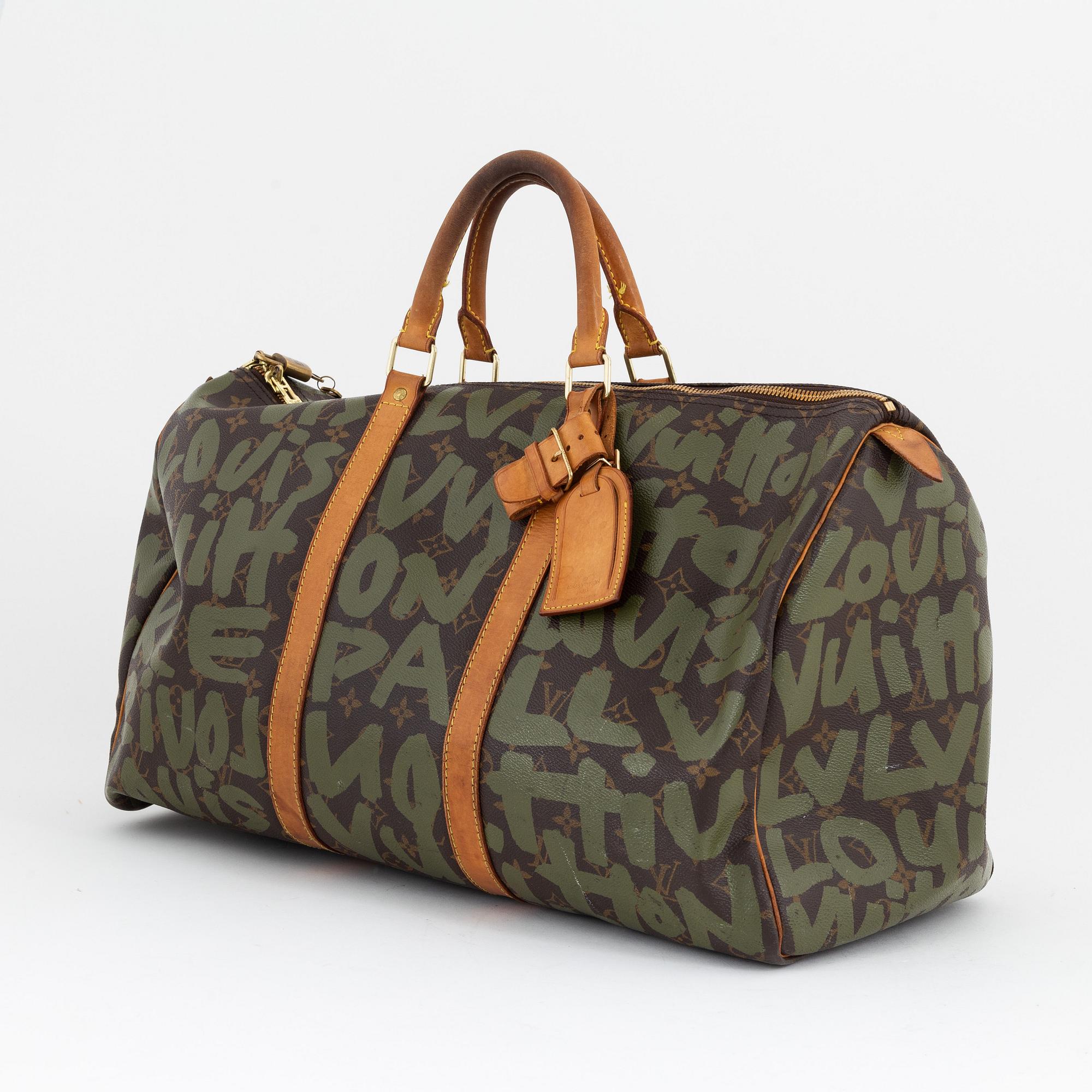 Louis Vuitton x Stephen Sprouse, "Keepall 50, Graffiti Collection", Limited Edition 2001.