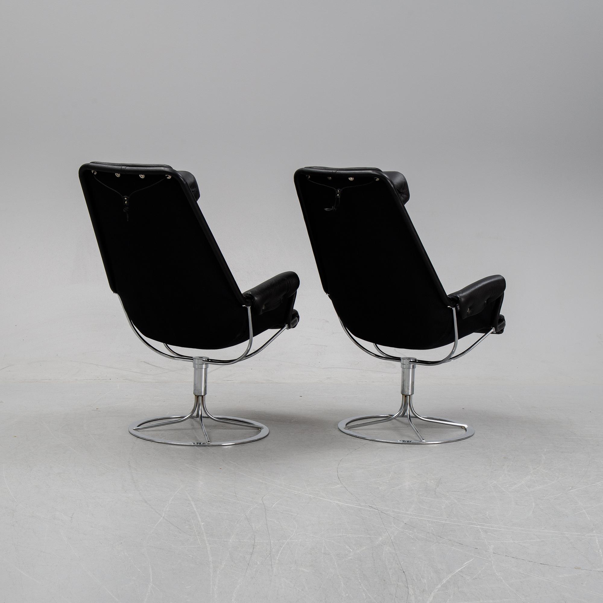 Bruno Mathsson, a pair 'Jetson' armchairs for Dux.