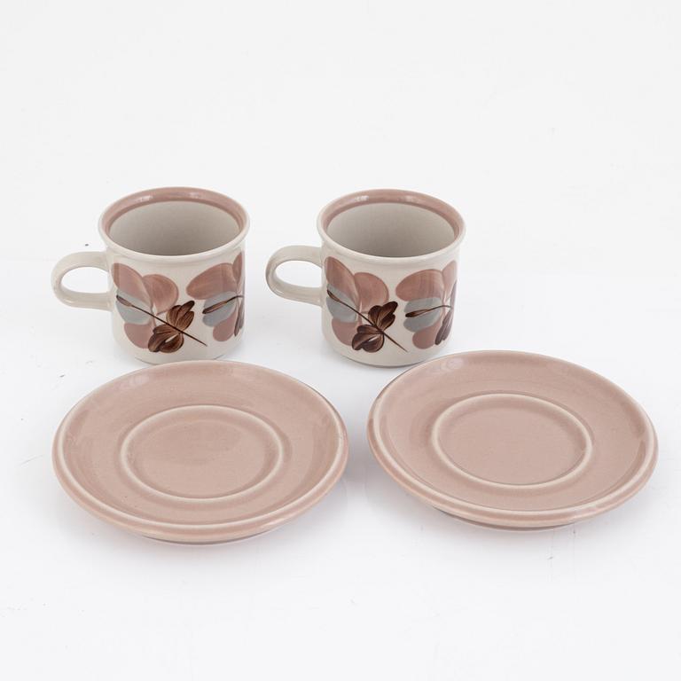 Ulla Procopé, coffee cups with saucers, 11 pcs, "Koralli", Arabia, Finland.