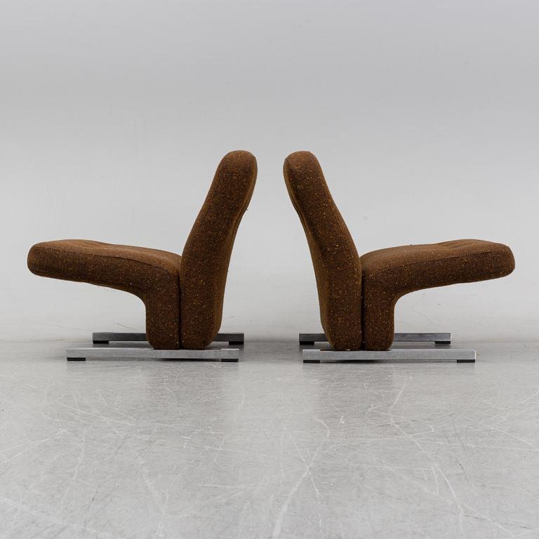 Stockum Design, a pair of 'Pamela'/'S-30' armchairs, Vemo Industri AB, launched 1973.