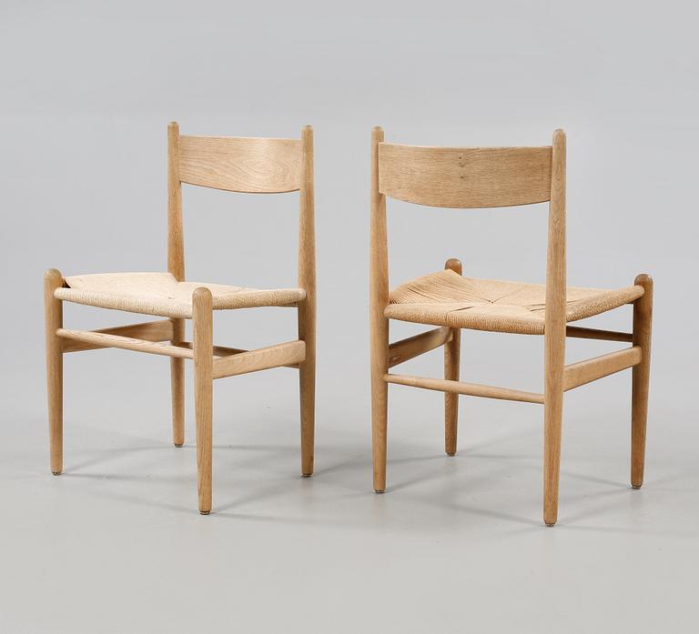 STOLAR, 6 st, "CH 36", Hans J Wegner, Carl Hansen, 1900-talets fjärde kvartal.