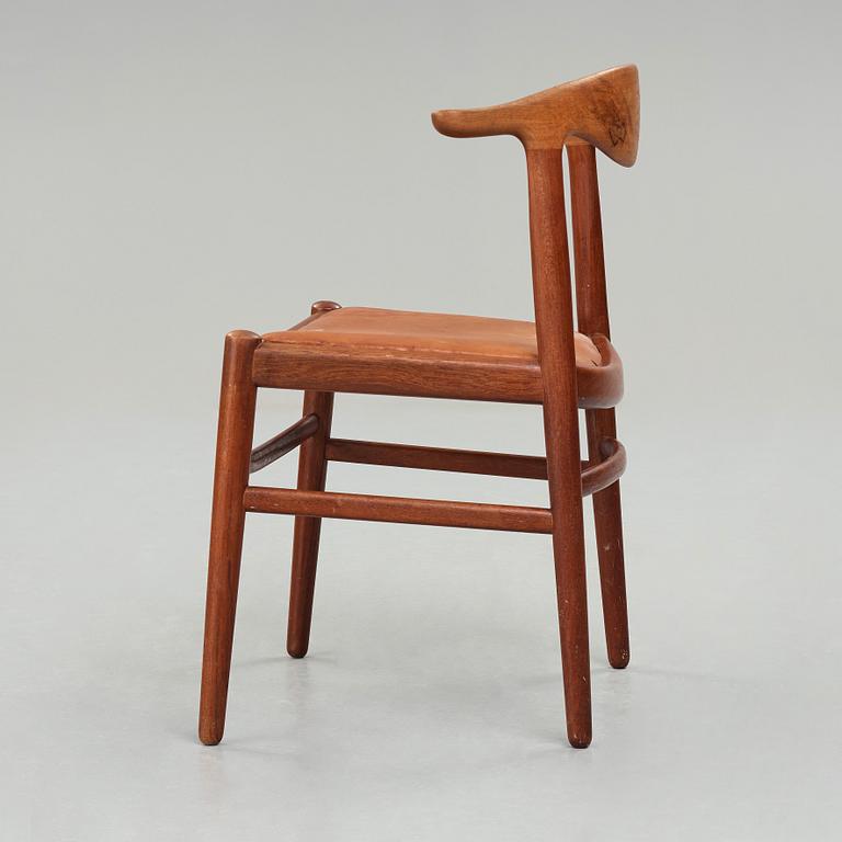 HANS J WEGNER, stol, "Cowhorn chair", en tidig version av "JH 505" för Johannes Hansen, 1950-tal.