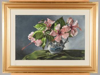 KATHY LONG, pastell, signerad.