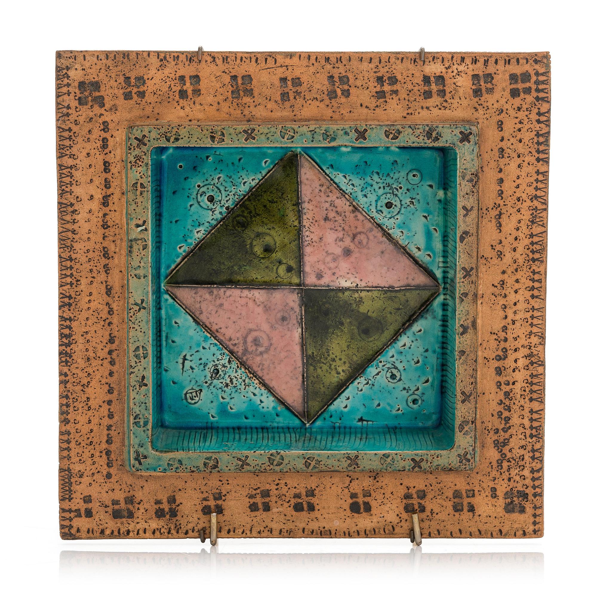 Rut Bryk, a stoneware relief signed BRYK.