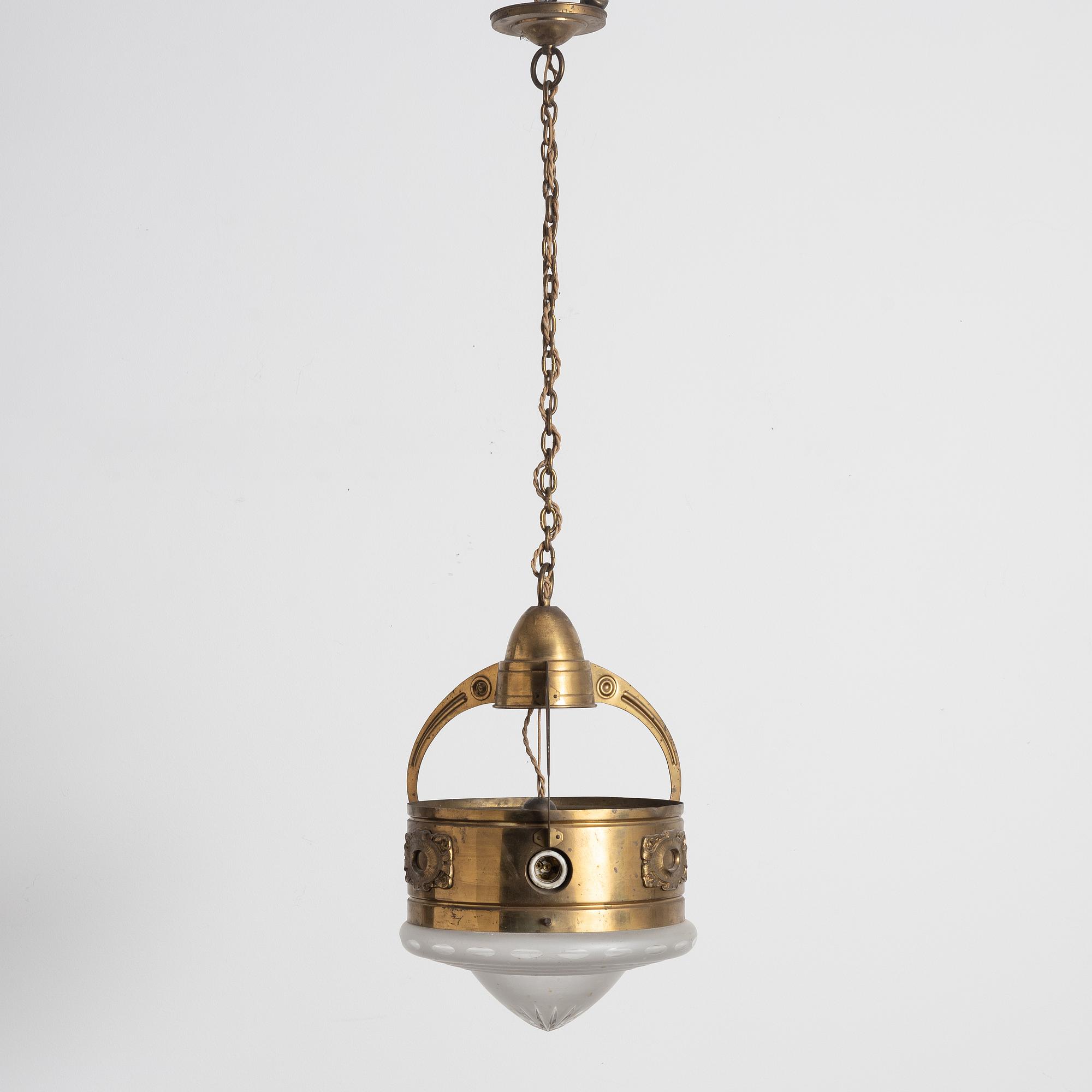 Taklampa, jugend, tidigt 1900-tal.