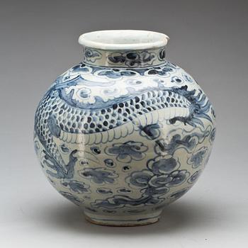 URNA, porslin, Korea, Shoson, 1800-tal.