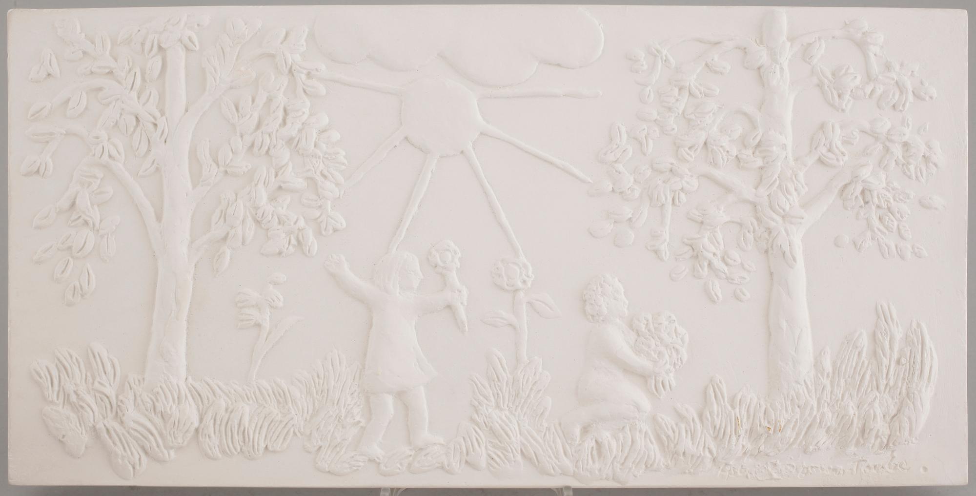 ASTRI BERGMAN-TAUBE, 6 stycken väggreliefer ur serien Änglamark, signerade och numrerade 1600.