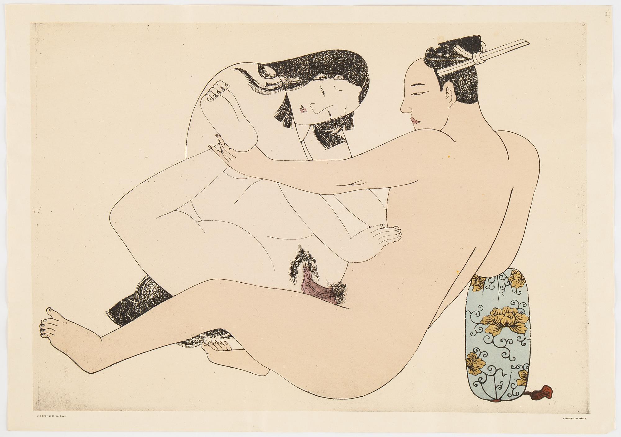 Mapp av Francois Poncetton, Les Erotiques Japonais, Paris, Editions du Siecle, 121 Bouleard Saint-Michel. MCMXXV.