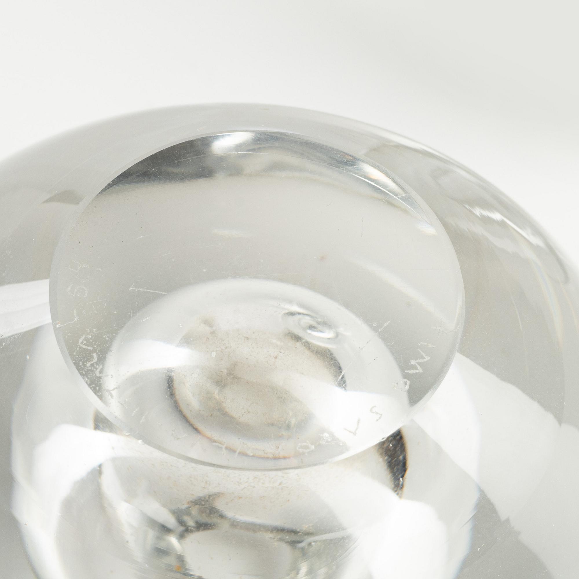 Timo Sarpaneva, two glass vases, Iittala, Finland 1954.