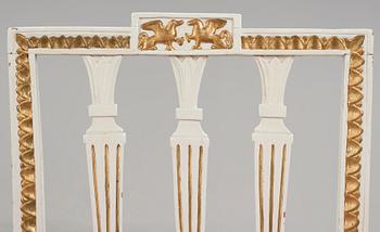 A pair of late Gustavian circa 1800 chairs.