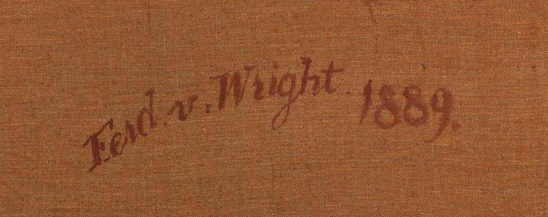 Ferdinand von Wright, Kotka saaliin kanssa.
