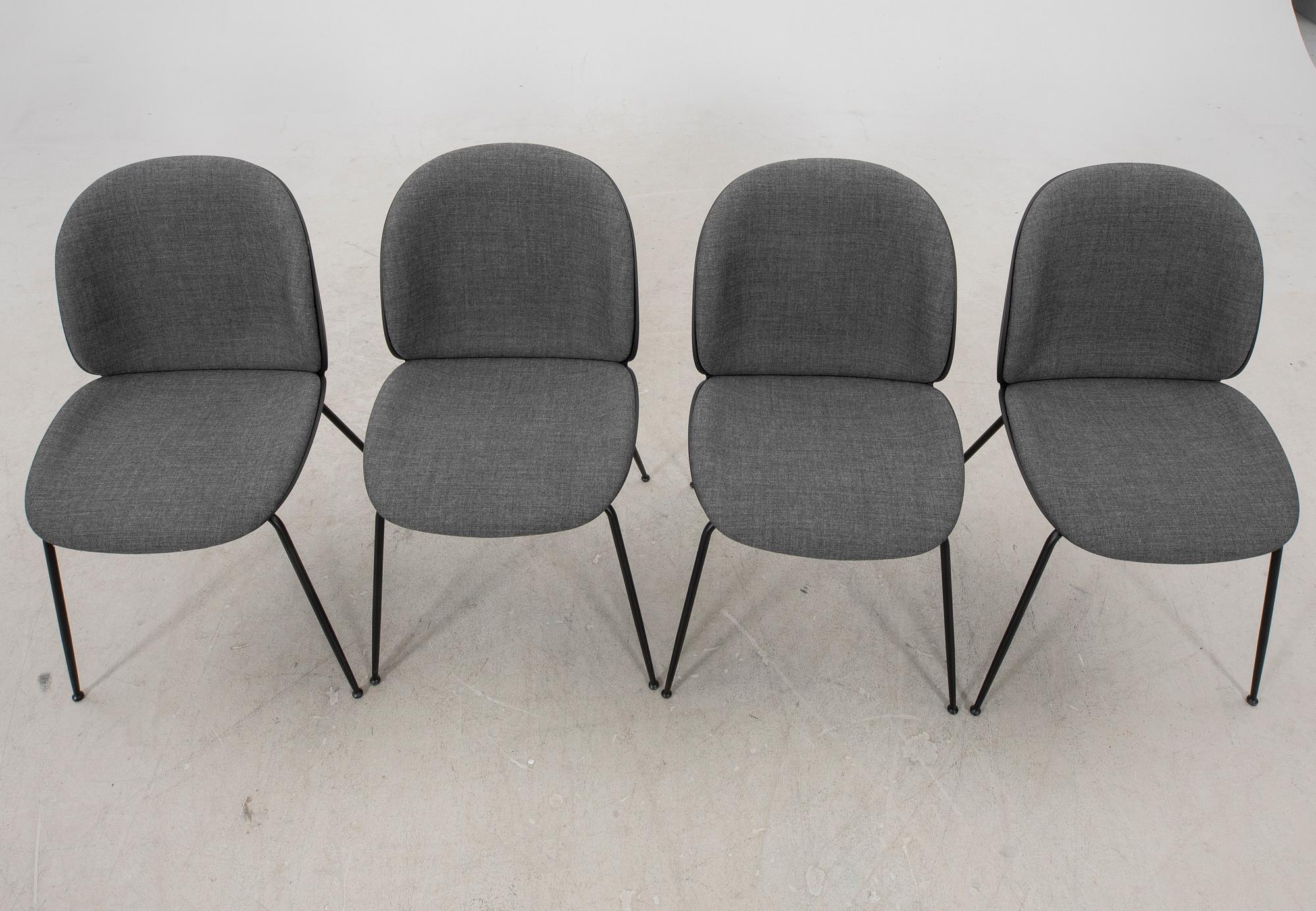 Gamfratesi, chairs 4 "Beetle" for Gubi, contemporary.
