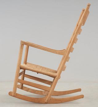 A Hans J Wegner ash 'CH-45' rocking chair, by Carl Hansen & Son, Denmark.